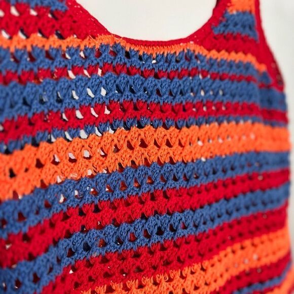 Zara Strappy Crochet Top Vest Cardigan Sleeveless With Handcrafting Small NWT - Picture 2 of 8